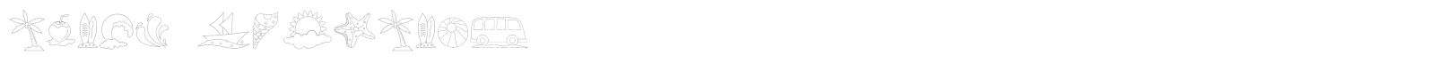 Beach Dingbats font preview